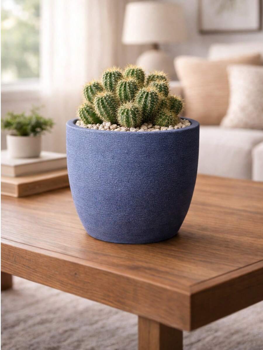 PP Cone Vase 6 Liters: Polyethylene Resistant To Sun Exposure And Weather, Modern Style And Guaranteed Durability - Dusty Blue - View 1