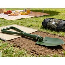 1 Pala plegable y portátil, resistente y duradera, con un mango plegable que ahorra espacio. Ideal para cavar, limpiar y situaciones de supervivencia, perfecto para entusiastas del aire libre y preparación para emergencias. - Pala de jardinería, pala para aflojar la tierra. - Plegable - Ver 5