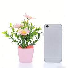 5 chậu hoa hồng và hoa cúc nhân tạo mini màu hồng, thích hợp trang trí tiệc cưới, nhà ở, nhà hàng, trang trí bàn làm việc văn phòng, ngày lễ tình nhân, quà tặng sinh nhật, tốt nghiệp, trang trí mùa thu, trang trí nhà mùa thu, trang trí phòng học trở lại, đồ dùng học tập, cây giả - Hồng - Xem 9