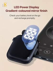 D8 Fashion Wireless Clip-On Retractable Earphones With LED Digital Display Real-Time Battery Level, One-Click Automatic Earphone Cable Storage, 400mAh Large Capacity Battery, Up To 90 Hours Ultra-Long Battery Life, Smooth Hands-Free Calling - View 9