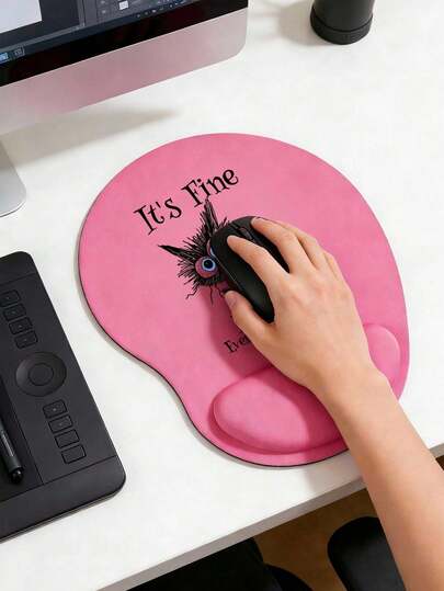 Ergonomic Wrist Rest Mouse Pad, Cute Working Cat Design, Ergonomic EVA Wrist Pad, Non-Slip Memory Foam Mouse Pad With Comfortable Wrist Support, Skin-Friendly Desktop Pad, Suitable For Gaming, Office, Anti-Slip, Compatible With Desktop PC, Laptop, Graduation Gift, Valentine's Day, Mother's Day, Back To School Perfect Gift