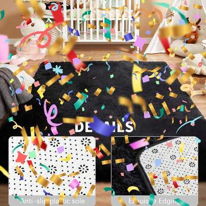 eluckya Plush And Thick Long-Pile Carpet, Super Soft And Comfortable Rug, Non-Slip Thick Pile Carpet, Suitable For Bedrooms, Living Rooms, Bathrooms, Dorm Rooms, Room Decor, Kitchen Essentials, Family Gatherings, Valentine's Day, Birthday Parties, Home Decor, Bedroom Decor.