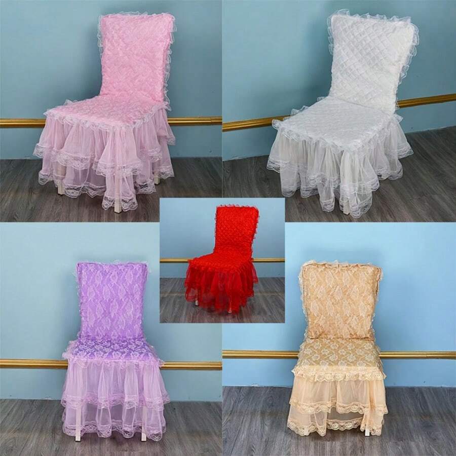 New Princess Style Minimalist Chair Cover, Lace Chair Pad, Lace Chair Slipcover - Multicolor - View 1