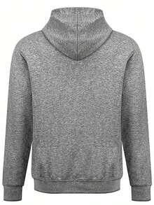 Men's Hoodie Pullover Sweatshirt, Breathable Cotton Blend Loose Fit With Unique Graphic Print - Màu xám đen - Xem 2