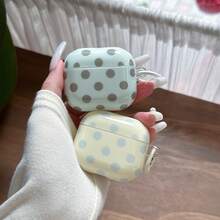 Minimalist Polka Dot Earphone Case, Protective Cover With Pendant, Compatible With Apple 1/2/3/4/Pro/Pro2/Pro3, Acrylic Anti-Drop Earphone Protective Case - Green - View 3