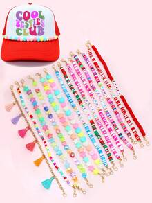 Cadena para sombrero Tucker, Cadena para sombrero Besties, Cadena para sombrero Mamá, Cadena para sombrero con cuentas navideñas, Cadena para sombrero del día del juego - color - Ver 3