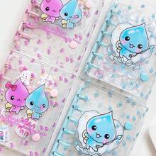 1pc Transparent Spiral Notebook, 3D Embossed Diamond Sticker Spiral Notebook, Sticker Book, KPOP Photo Card Storage Notebook, Double-Ring Soft Leather Transparent Spiral Notebook, Handmade DIY Diary, Photo Album, Sticker Book, Notebook, Scrapbook, Planner, School & Office Supplies - Multicolor - View 7