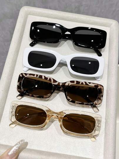 4pcs Classic Personalized Leopard Catwalk New Vintage Women Fashion Eyeglasses For Driving Fishing Boating Street Snap Musical Festival Tropical Beach Vacay Outdoor Casual Activities Fashion Accessories Suitable For All Face Shapes