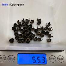 50/100pcs/Pack 3-10mm 4 Claw Cone Spike Rivets Studs Spots Nailhead Punk Rock DIY Leather Craft For Clothing Bag Shoes Parts Decoration - A - View 13