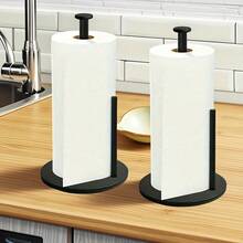 Paper Towel Holder For Kitchen Countertop, Simple Black Vertical Design, Easy Access & Space-Saving - Multicolor - View 3