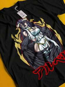Overlord-Shirt Albedo Shirt Shalltear Bloodfallen Tshirt Ainz Ooal Gown Anime - 黑色 - 查看 5