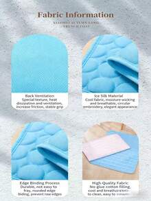 1pc Pet Cooling Mat, Breathable Ice Silk Cat Bed, Cooling Pad For Dogs & Cats In Summer - Multicolor - View 7