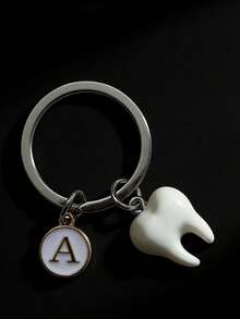 Personalized Tooth Keychain Gift For Dentists - White K Teeth - View 7