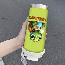 1pc/5pcs 500ml Stainless Steel Mug With Slouchy Turtle Pattern, Suitable For Mother's Day, Father's Day, Theme Parties, Birthdays And Other Holidays As Gifts. Keeps Drinks Hot/Cold, Sturdy Handle For Secure Grip, Portable For Office, Study, Fitness, Travel And More Occasions. Great For Personal Use, Holidays And Celebrations. - Multicolor - View 4