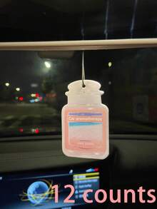 粉红沙滩“清新”持久汽车空气清新剂 - 芳香疗法香味纸挂饰，适用于后视镜和通风口，缓解压力香味配件，持久汽车空气清新剂 - 小蒼蘭與英國梨香味 - 查看 12