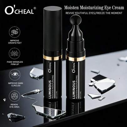 滋润保湿眼霜，富含透明质酸，有效淡化黑眼圈，纯素配方，无动物实验，改善皱纹和鱼尾纹，24小时长效保湿，适合所有肤质，净含量：6.5毫升