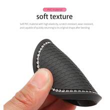 Bộ 2 đế lót ly ô tô, đế lót ly trang trí sáng bóng, đế lót ly silicon chống trượt đa năng cho ô tô, phụ kiện nội thất ô tô, bộ đế lót ly tròn bằng cao su đính đá pha lê mềm 7cm/2.75 inch, phụ kiện nội thất ô tô. - A - Xem 6