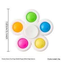 1pc New 5-Leaf Bubble Toy, Finger Spinner Stress Relief - Birthday Gift, Christmas Gift, Holiday Gift, Perfect Gift For Friends And Family - Multicolor - View 2