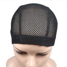 3 piezas Gorro de peluca negro Gorros de peluca de ganchillo Gorros de peluca de malla elástica Redes para el cabello antideslizantes Gorro para tejer y mantener pelucas - Ver 8