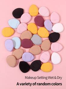 30pcs Mini Finger Air Cushion Makeup Sponges, Random Color Assorted Makeup Blenders, Foundation & Concealer Applicator, Travel Makeup Tool - Multicolor - View 6