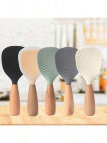 饭勺 不粘立式饭勺 厨房用具 木柄立式饭勺 厨房烹饪用铲 - 查看 7