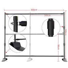 SH Double-Crossbar Backdrop Background Stand Frame Support System For Photography Photo Studio Video Muslin Green Screen - Ver 3