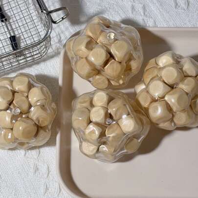 Bola de estrés con textura de madera - Juguete sensorial táctil natural, decoración de escritorio estilo Ins, ayuda a mejorar la concentración y aliviar la ansiedad