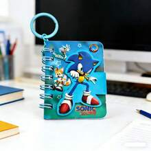1set/1pcBlue Hedgehog Magnetic Coil Notebook Notes Keychain Pendant High Beauty PendantNew Year's Gift, Valentine's Day Gift, Easter Gift - Multicolor - View 3