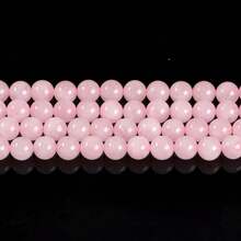 Đá tự nhiên Thạch anh hồng, tinh thể màu hồng, mắt mèo, Howlite, Ngọc bích, hạt tròn rời để làm trang sức, vòng tay DIY - Nhiều màu - Xem 18