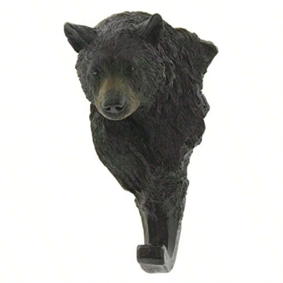 Black Bear Coat Hook 15cm Wall Mounted - negro - Ver 1