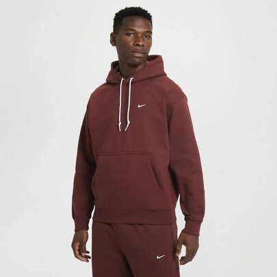  Nike Solo Swoosh Fleece Hoodie Brown FREE UK DELIVERY Warm Brushed Fleece 80% Cotton 20% Polyester Machine Washable DX1355