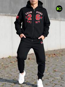 Big City Pants Boy Youth Set Plush Fleece Fashion - Black - View 3