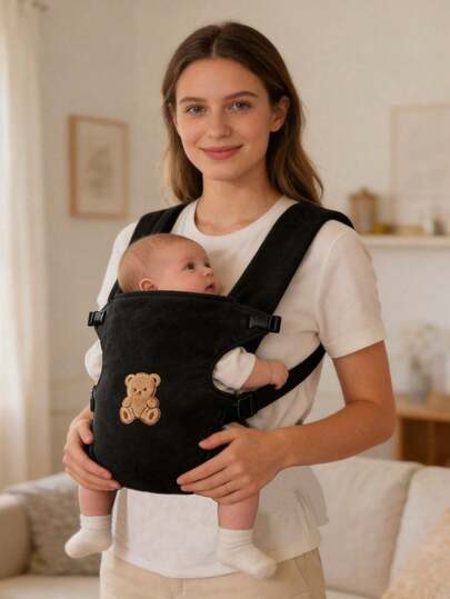 1pc Baby Carrier, Adjustable Comfortable Front & Back Straps, Ergonomic M-Type Seat, Multiple Carrying Positions, Suitable For Newborns To Toddlers, All Seasons, Hiking And Shopping, Perfect Baby Shower Gift