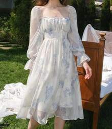 Women Short Dresses - Blue - View 1