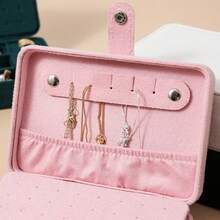 16*11*5cm Velvet Multifunctional Dual-Layer Jewelry Box, Jewelry Storage Organizer With Earring Holder, Perfect Gift For Valentine's Day And Back To School - Nhiều màu - Xem 19