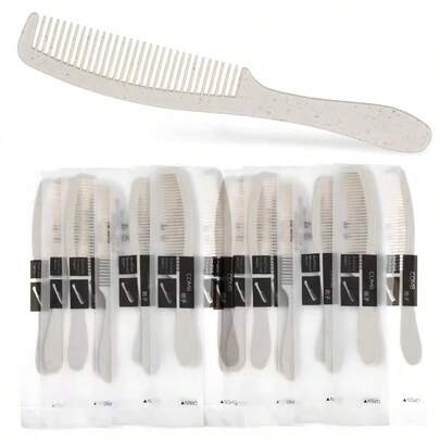 1 szt./3 szt./8 szt./15 szt./26 szt./50 szt. Jednorazowy grzebień do włosów, pakowany pojedynczo, z uchwytem i trwałym włosiem, odpowiedni do wszystkich rodzajów włosów, odpowiedni do pielęgnacji włosów w hotelach, Airbnb, domach opieki, organizacjach charytatywnych i schroniskach, w podróży, hotelach, schroniskach, dla bezdomnych, domach opieki, organizacjach charytatywnych
