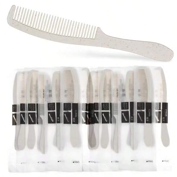 1 pieza/3 piezas/8 piezas/15 piezas/26 piezas/50 piezas Peine desechable, empaquetado individualmente, con mango y cerdas duraderas, adecuado para todo tipo de cabello, aplicable para hoteles, Airbnb, hogares de ancianos, organizaciones benéficas y refugios para peinar el cabello, viajes, hoteles, refugios, personas sin hogar, hogares de ancianos, organizaciones benéficas