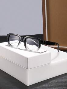1 chiếc kính thời trang nam, chất liệu polycarbonate nhẹ, kiểu dáng vuông cổ điển, kính mắt nam dùng hàng ngày và công sở, kèm hộp đựng kính. - Nhiều màu - Xem 6