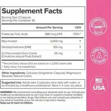 FLO Women's Ovarian Wellness Capsules With Myo & D-Chiro Inositol, DIM And Folic Acid For Daily Hormone And Cycle Support |   Vegan 90 Count |   Gluten-Free Non-GMO Supplement - 3瓶 - 查看 6