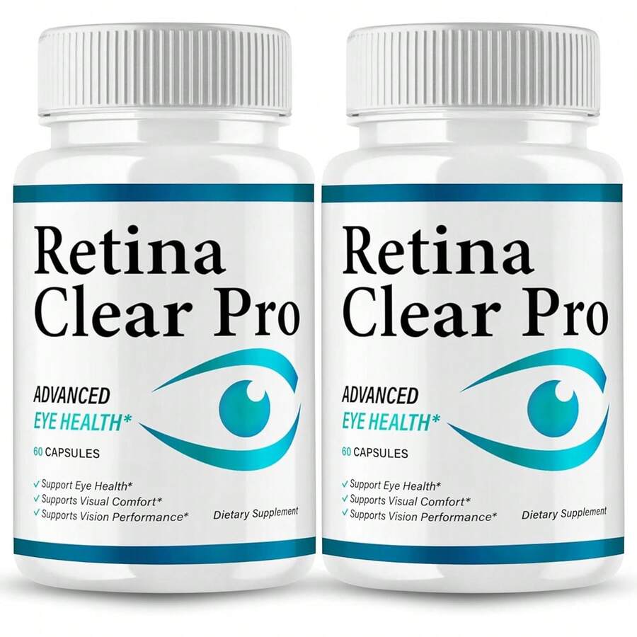 Original Retina Clear Pro Advanced Pills Capsule, Premium Formula, Natural Ingredients For Overall Eye Care Health & Balanced Healthy Vision RetinaClear Pro 60 Capsules Each Bottle (Pack Of 2) - 1 - 查看 1