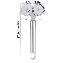 Heavy-Duty Stainless Steel Ravioli Cutter Wheel – Easy-Grip Handle For Clean, Crimped Edges - Silver - View 4