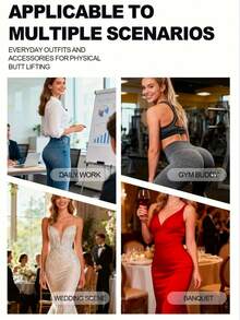 Seamless Butt Lift High Waist Shaping Panties, Booty Enhancing Tummy Control Underwear For Women - Brown - View 3