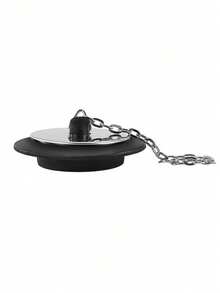 1pc Drain Stopper With Chain, Bathtub Sink Water Stopper, Bathroom Sink Plug, Bathroom Accessories - Round - View 10