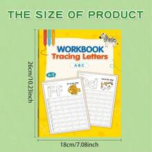 32-Page Letter Tracing Workbook, Featuring Exercises For Letters A To Z | An Interesting Early Writing Book, Including Drawing Pages, Magical Words, Workbook, And A Durable English Writing Notebook, A Must-Have Item For The School Season - Multicolor - View 10