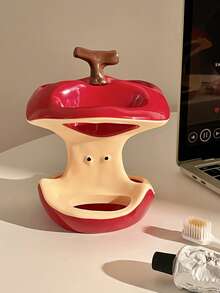1 pieza Soporte para cepillo de dientes con forma de manzana, estantería independiente para almacenamiento de cepillo de dientes y pasta de dientes, apta para encimera, lavabo y bañera, decoración de baño - Multicolor - Ver 11