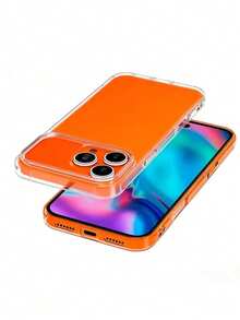 Minimalist Transparent Thick Anti-Drop Phone Case, Compatible With IPhone 17/17 Air/17 Pro/17 Pro Max/16 Pro Max/16/16 Pro/16 Plus/16E/15/15 Plus/15 Pro/15 Pro Max/11/12/13/14 Pro Max/XS/XR, Soft TPU Shock-Proof Full-Body Phone Case, Suitable As A Birthday Gift For Friends - Clear - View 5