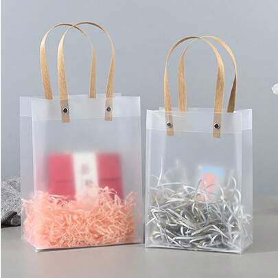 1/2/4 chiếc túi quà mờ trong suốt, túi đựng quà, túi đựng kẹo, túi đựng quà bán trong suốt có thể tái sử dụng.