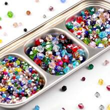 150-1000pcs Glass Crystal Rhombus Spike Beads, Loose Beads For Bracelet, Necklace, Crystal DIY, Jewelry Making Accessories - DIY - View 4