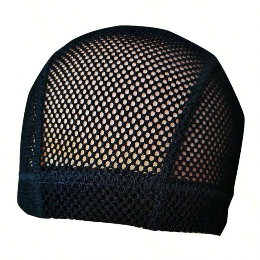 3 piezas Gorro de peluca negro Gorros de peluca de ganchillo Gorros de peluca de malla elástica Redes para el cabello antideslizantes Gorro para tejer y mantener pelucas - Ver 1