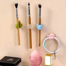 20pcs Cartoon Hand-Shaped Cable Clips, Silicone Charging Cable Organizers, Phone Data Line Management Hooks, Multi-Function Cable Fixers, No Battery, No Power Cord Management Accessories, Adhesive Hooks, Towel Racks, Bedroom Wall Decor, Clothes Hangers, Hooks, Hangers, Back To School, Storage Racks, Organization, Key Racks, Wall-Mounted Key Holders, Key Hooks, Adhesive Hooks, Door Hangers, Bedroom Decor, Kitchen Accessories - Multicolor - View 7